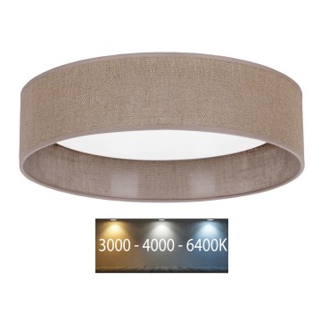 Brilagi - LED Plafondlamp VELVET LED/24W/230V Ø 40 cm 3000/4000/6400K bruin