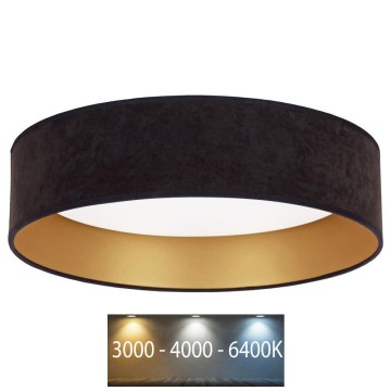 Brilagi - LED Plafondlamp VELVET LED/24W/230V Ø 40 cm 3000/4000/6400K zwart/goud