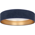 Brilagi - LED Plafondlamp VELVET SIMPLE LED/24W/230V 3000K Ø 45 cm blauw/goud