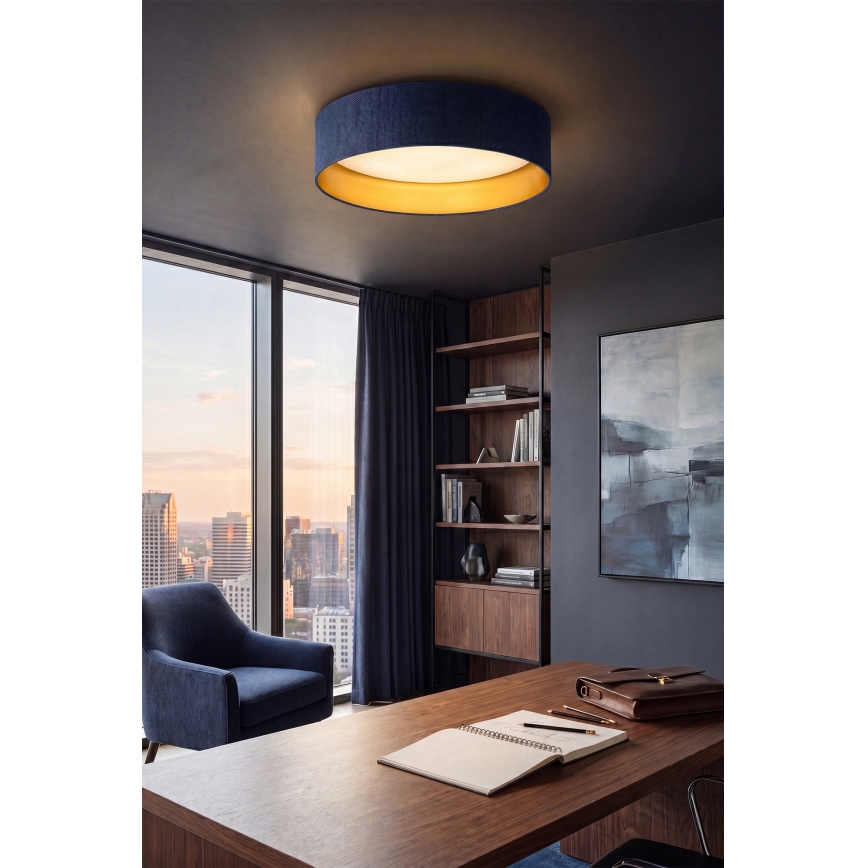 Brilagi - LED Plafondlamp VELVET SIMPLE LED/24W/230V 3000K Ø 45 cm blauw/goud