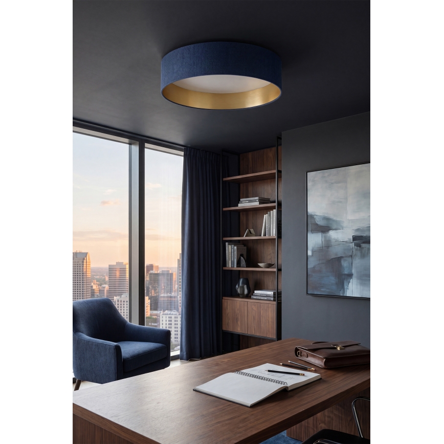 Brilagi - LED Plafondlamp VELVET SIMPLE LED/24W/230V 3000K Ø 45 cm blauw/goud