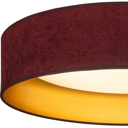 Brilagi - LED plafondlamp VELVET SIMPLE LED/24W/230V 3000K Ø 45 cm wijnrood/goud