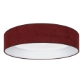 Brilagi - LED plafondlamp VELVET SIMPLE LED/24W/230V 3000K Ø 45 cm wijnrood