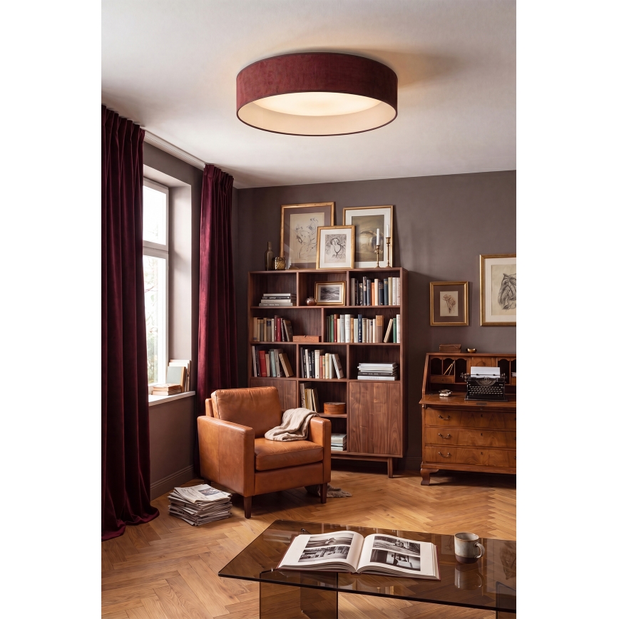 Brilagi - LED-plafondlamp VELVET SIMPLE LED/36W/230V 3000K Ø 55 cm wijnrood