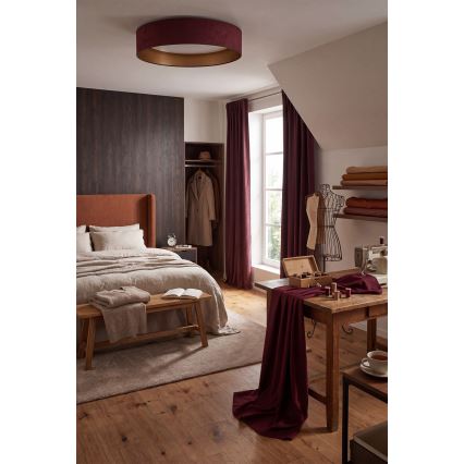 Brilagi - LED plafondlamp VELVET SIMPLE LED/36W/230V 3000K Ø 55 cm bordeaux/goud
