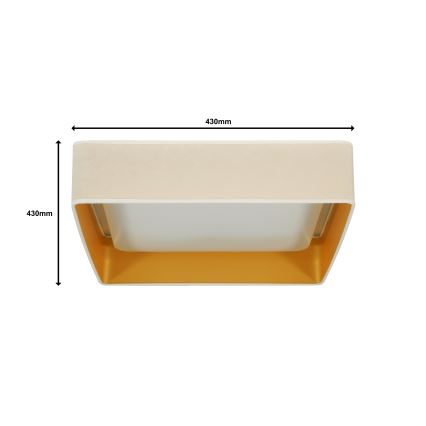 Brilagi - LED Plafondlamp VELVET SQUARE LED/24W/230V crème