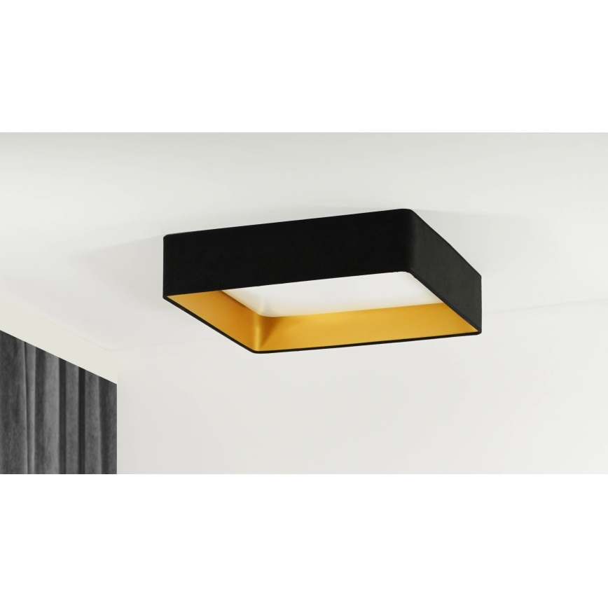 Brilagi - LED Plafondlamp VELVET SQUARE LED/24W/230V zwart