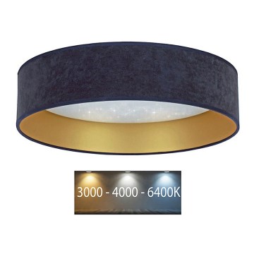 Brilagi - LED Plafondlamp VELVET STAR LED/24W/230V d. 40 cm 3000K/4000K/6400K blauw/goud