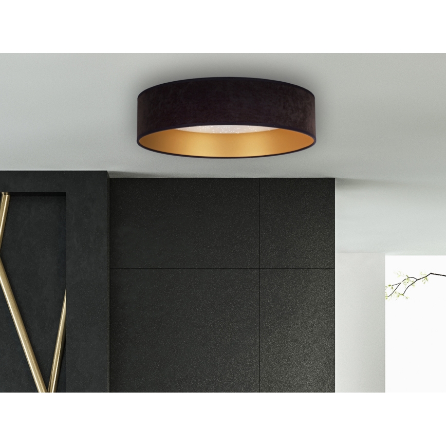 Brilagi - LED Plafondlamp VELVET STAR LED/24W/230V d. 40 cm 3000K/4000K/6400K zwart/goud