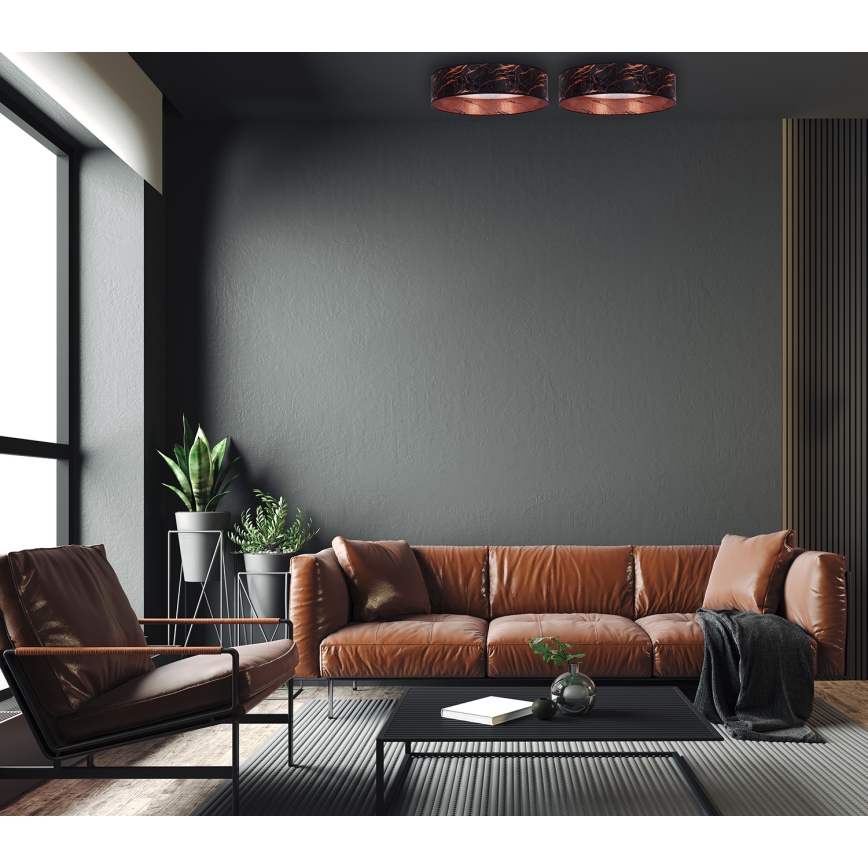 Brilagi - LED Plafondlamp VELVET STAR LED/24W/230V d. 40 cm 3000K/4000K/6400K zwart/koper