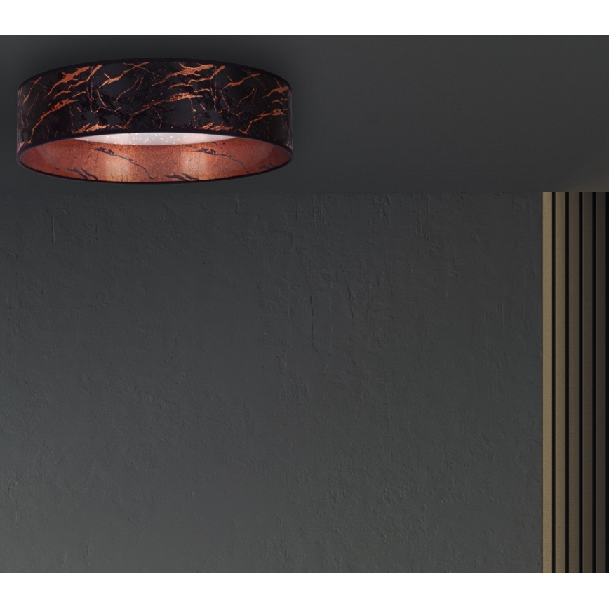 Brilagi - LED Plafondlamp VELVET STAR LED/24W/230V d. 40 cm 3000K/4000K/6400K zwart/koper