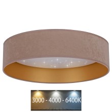 Brilagi - LED Plafondlamp VELVET STAR LED/36W/230V d. 55 cm 3000K/4000K/6400K beige/goud