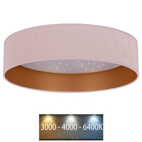 Brilagi - LED Plafondlamp VELVET STAR LED/36W/230V d. 55 cm 3000K/4000K/6400K roze/goud