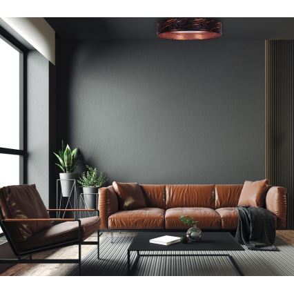Brilagi - LED Plafondlamp VELVET STAR LED/36W/230V d. 55 cm 3000K/4000K/6400K zwart/koper