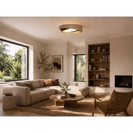 BRILAGI - LED plafondlamp VELVET TWIST LED/24W/230V 4000K Ø 55 cm beige/bruin/goud