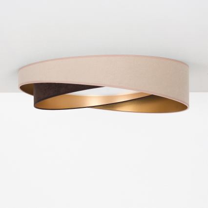 BRILAGI - LED plafondlamp VELVET TWIST LED/24W/230V 4000K Ø 55 cm beige/bruin/goud