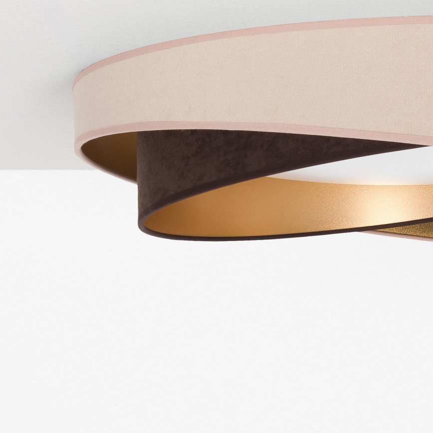 BRILAGI - LED plafondlamp VELVET TWIST LED/24W/230V 4000K Ø 55 cm beige/bruin/goud