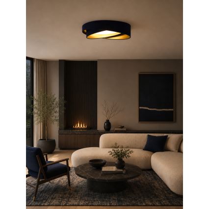 BRILAGI - LED-plafondlamp VELVET TWIST LED/24W/230V 4000K Ø 55 cm blauw/goud