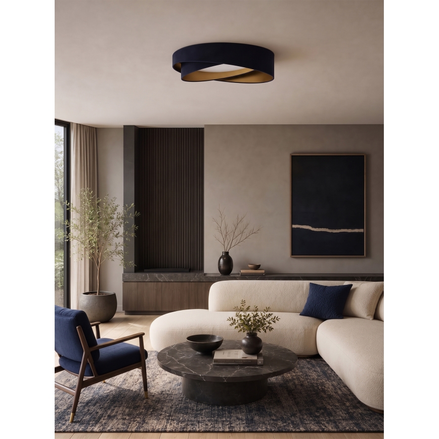 BRILAGI - LED-plafondlamp VELVET TWIST LED/24W/230V 4000K Ø 55 cm blauw/goud