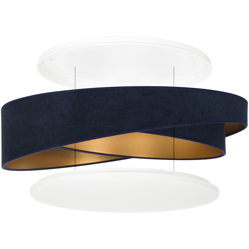 BRILAGI - LED-plafondlamp VELVET TWIST LED/24W/230V 4000K Ø 55 cm blauw/goud