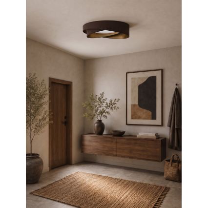 BRILAGI - LED-plafondlamp VELVET TWIST LED/24W/230V 4000K Ø 55 cm bruin/goud