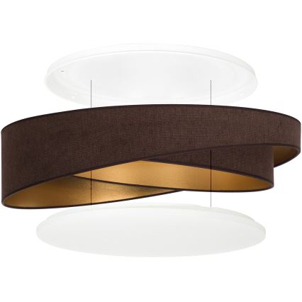 BRILAGI - LED-plafondlamp VELVET TWIST LED/24W/230V 4000K Ø 55 cm bruin/goud