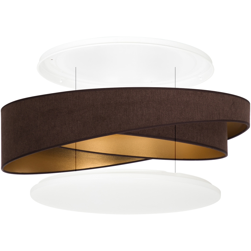 BRILAGI - LED-plafondlamp VELVET TWIST LED/24W/230V 4000K Ø 55 cm bruin/goud