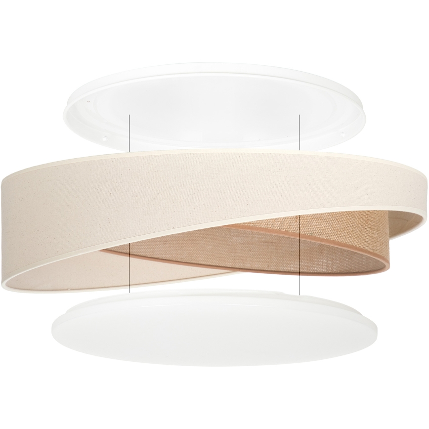 BRILAGI - LED plafondlamp VELVET TWIST LED/24W/230V 4000K Ø 55 cm crème/beige