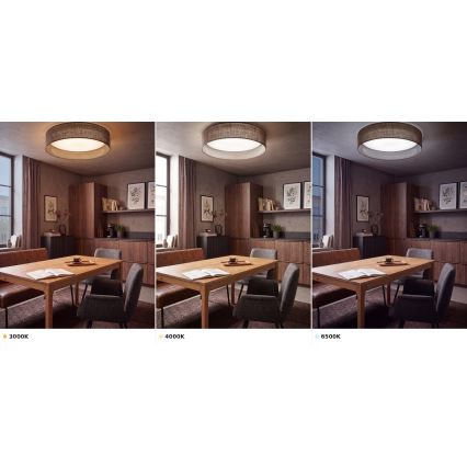Brilagi - LED-plafondlamp VELVET VARI LED/24W/230V 3000/4000/6500K Ø 45 cm bruin