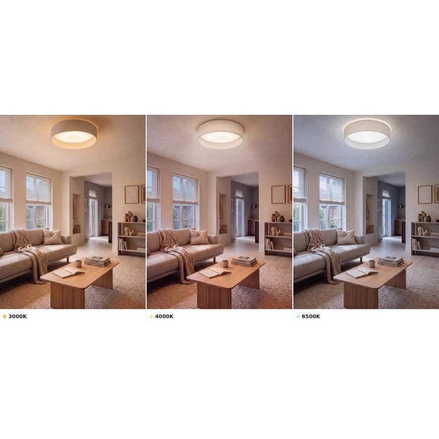 Brilagi - LED plafondlamp VELVET VARI LED/24W/230V 3000/4000/6500K Ø 45 cm crème