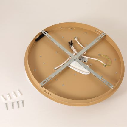 Brilagi - LED plafondlamp VISBY WOOD LED/36W/230V Ø 50 cm bruin