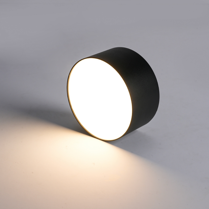 Brilagi - LED-plafondlamp voor badkamer FORIS LED/9W/230V Ø 9 cm zwart IP44