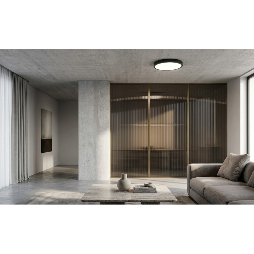 BRILAGI - ZENNA LED plafondlamp voor badkamer met sensor LED/18W/230V Ø 29,5 cm IP44 antraciet + afstandsbediening