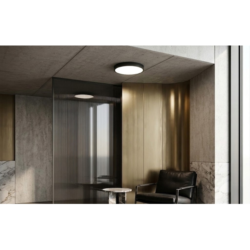 BRILAGI - LED plafondlamp voor badkamer met sensor ZENNA LED/24W/230V Ø 35 cm IP44 zwart