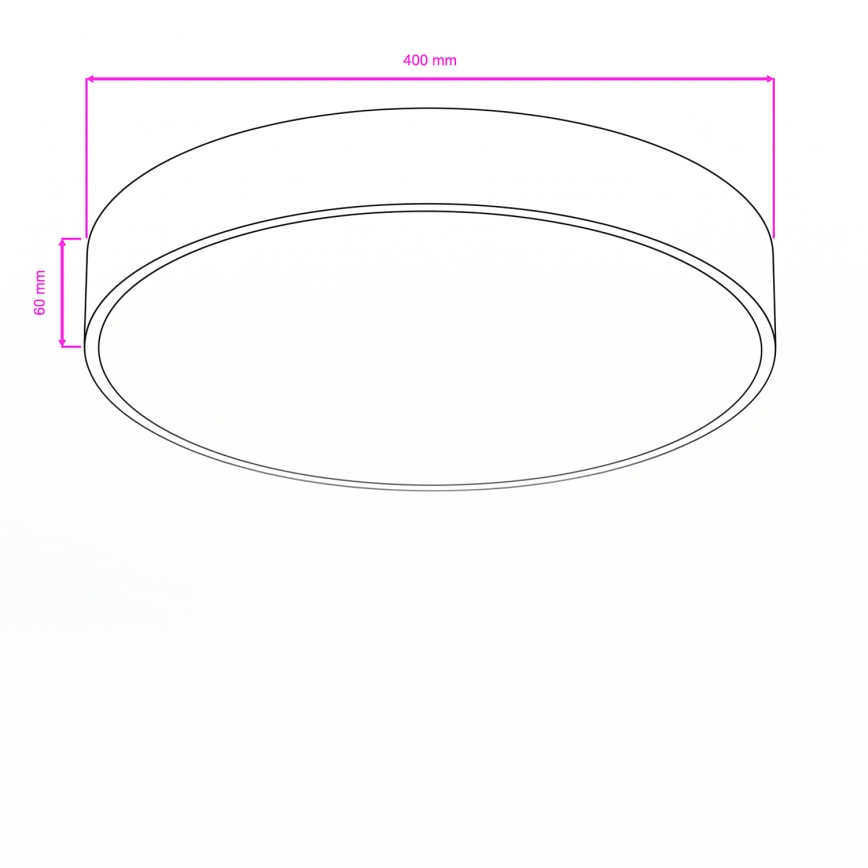 Brilagi - LED plafondlamp voor badkamer POOL LED/36W/230V 3000/4000/5500K Ø 40 cm IP54 zwart