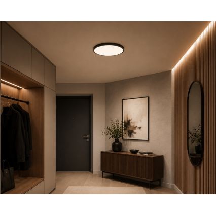 BRILAGI - LED plafondlamp voor badkamer ZENNA LED/18W/230V Ø 29,5 cm IP44 antraciet