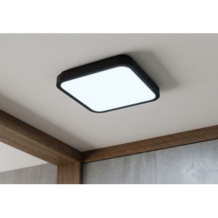 BRILAGI - LED plafondlamp voor badkamer ZENNA LED/24W/230V 34,5x34,5 cm IP44 zwart