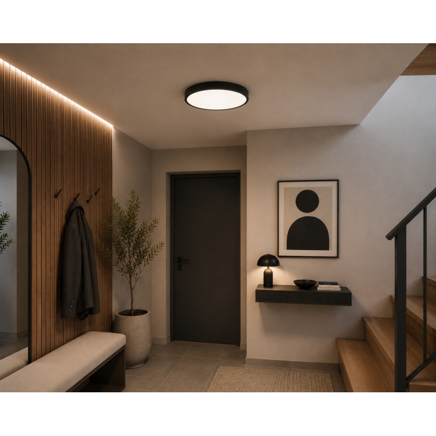BRILAGI - LED-plafondlamp ZENNA voor de badkamer LED/24W/230V Ø 35 cm IP44 antraciet
