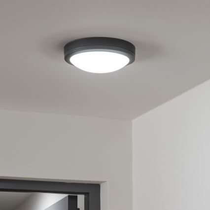 Brilagi - LED Plafondlamp voor buiten LED/20W/230V diameter 23 cm IP54 antraciet