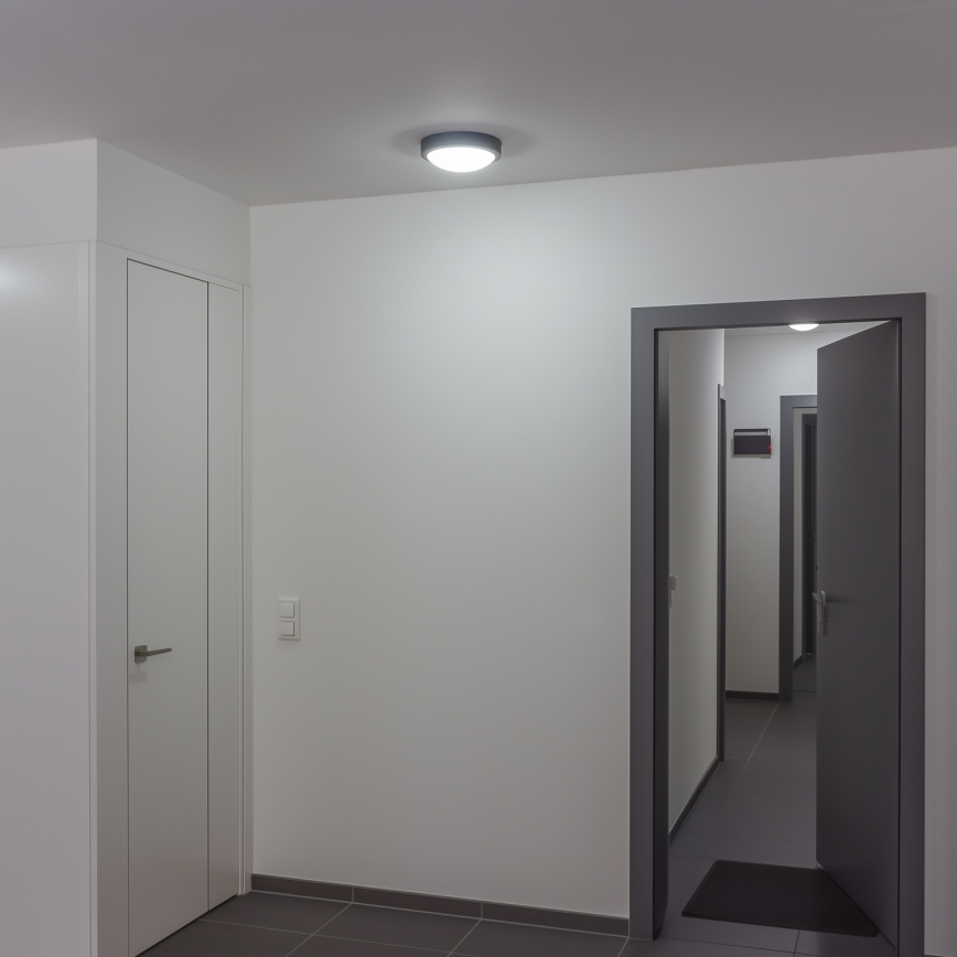 Brilagi - LED Plafondlamp voor buiten LED/20W/230V diameter 23 cm IP54 antraciet