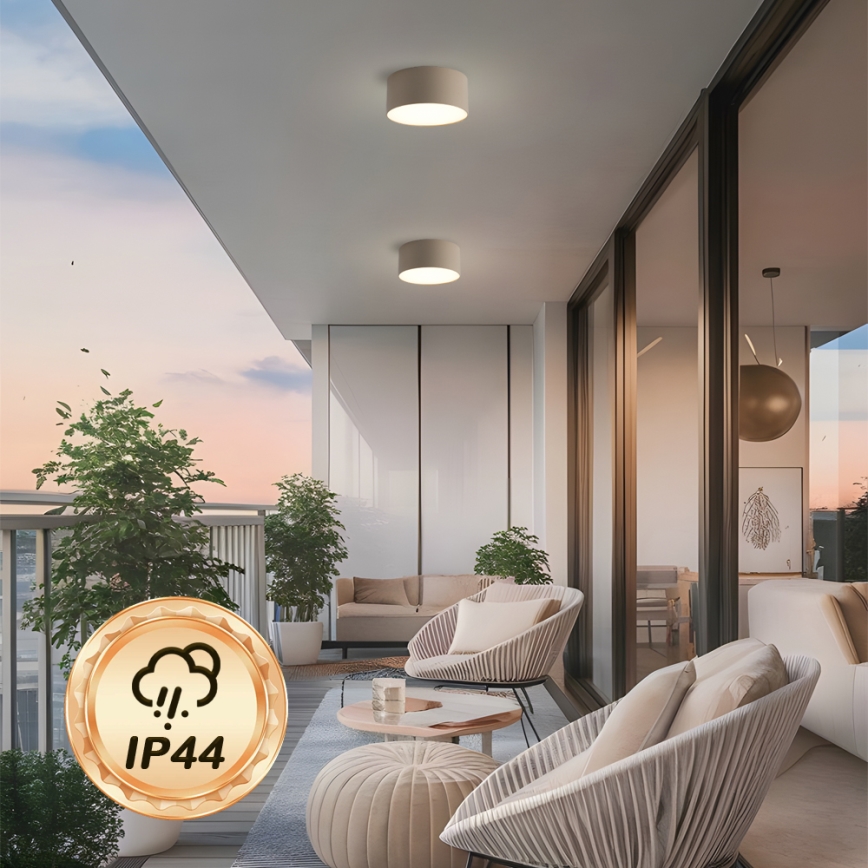 Brilagi - LED-plafondlamp FORIS voor badkamer, 20W/230V, Ø 15 cm, beige, IP44