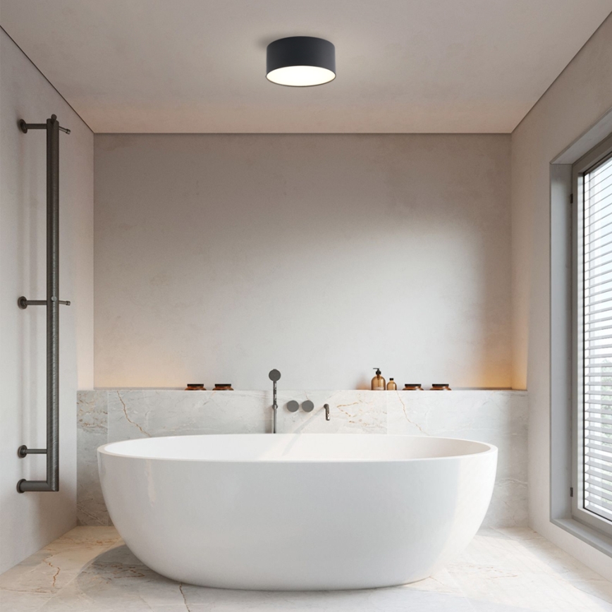 Brilagi - LED-plafondlamp voor badkamer FORIS LED/20W/230V Ø 15 cm zwart IP44