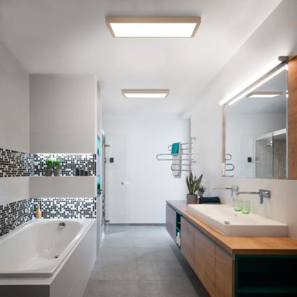 Brilagi - LED plafondlamp voor badkamer FRAME LED/50W/230V 60x60 cm IP44 beige