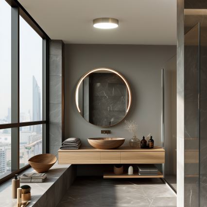 Brilagi - LED-plafondlamp voor badkamer POOL LED/24W/230V 3000/4000/5500K Ø 30 cm IP54 brons