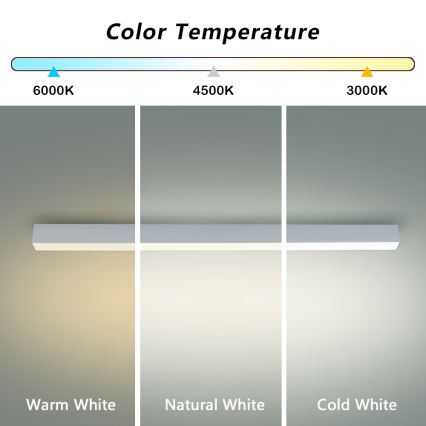 Brilagi - LED SLEEKLINE plafondlamp voor badkamer 40W/230V 3000/4500/6000K zilver IP44
