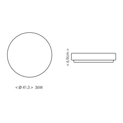 BRILAGI - ZENNA LED plafondlamp voor badkamer met sensor LED/36W/230V Ø 41,3 cm IP44 zwart + afstandsbediening