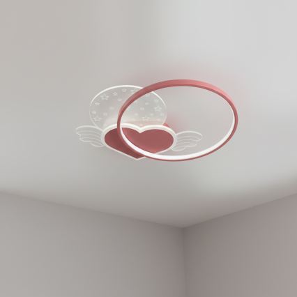 Brilagi - LED plafondlamp voor kinderen LOVE LED/48W/230V 3000/4500/6000K roze