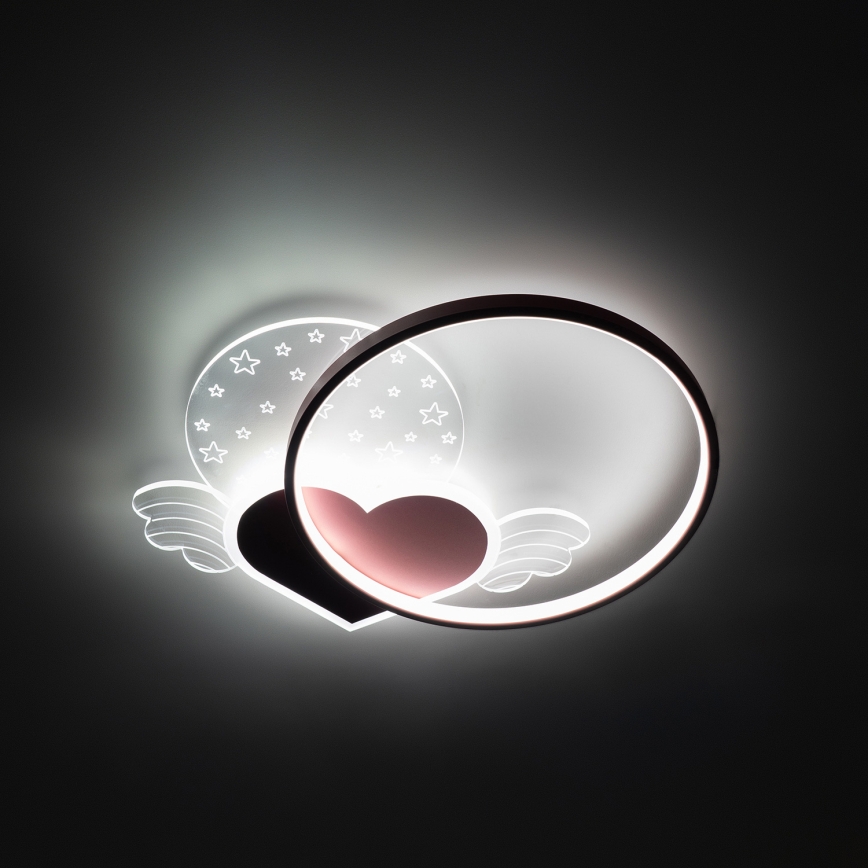 Brilagi - LED plafondlamp voor kinderen LOVE LED/48W/230V 3000/4500/6000K roze