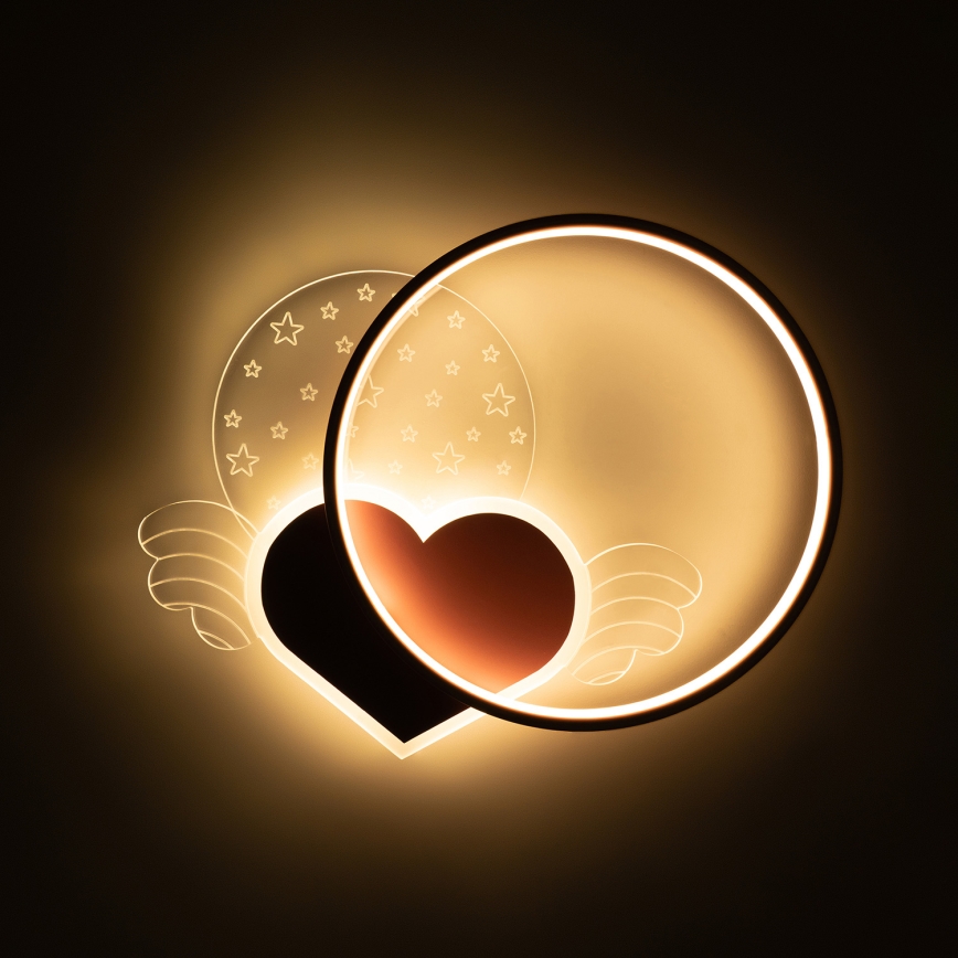 Brilagi - LED plafondlamp voor kinderen LOVE LED/48W/230V 3000/4500/6000K roze