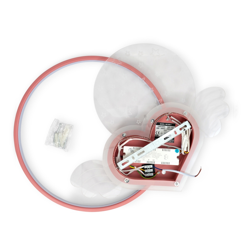 Brilagi - LED plafondlamp voor kinderen LOVE LED/48W/230V 3000/4500/6000K roze